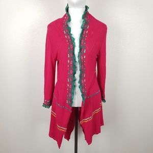 Ivko Raspberry Pink Open Cardigan 44 EU / XL